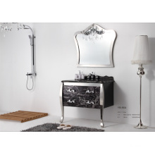 Stainlessstainless Steel Silver en el piso moderno baño Mirrored Cabinet (YB-904)